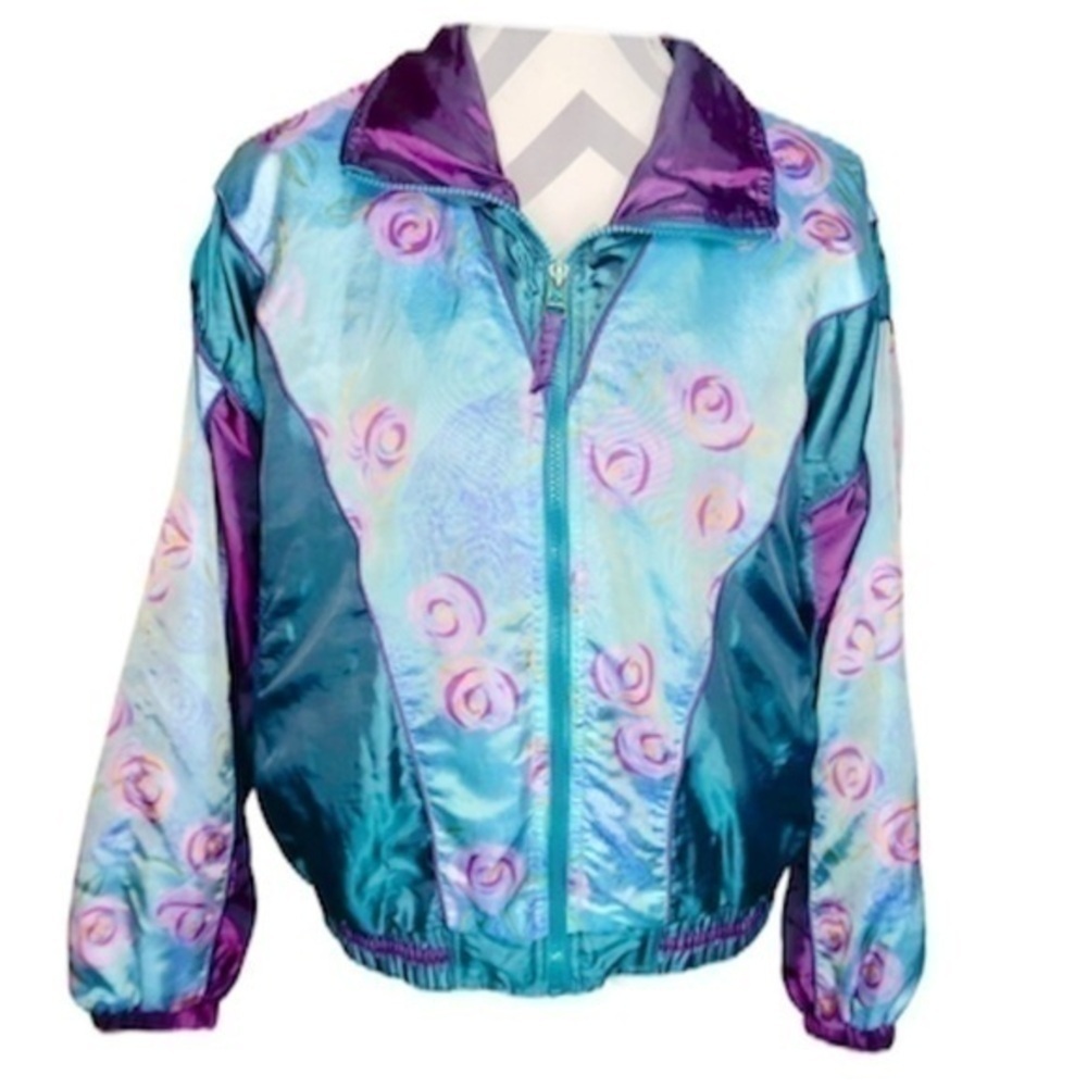 Vintage floral windbreaker Medium